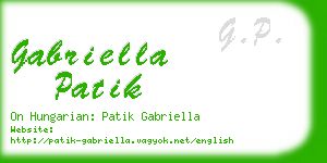 gabriella patik business card